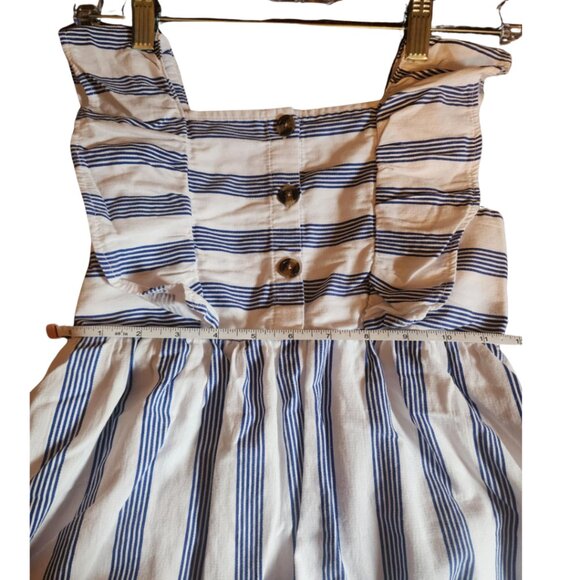 Andy and Evan White and Navy Blue Stripe Dress with Ruffles - Picture 6 of 6